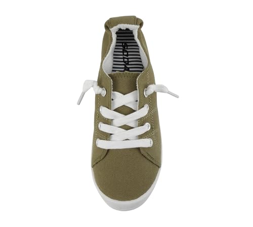 Image of Soda Flat Women Shoes Linen Canvas Slip On Sneakers Lace Up Style Loafers Zig-S
