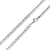 Figaro Halskette Herren, Panzerkette aus Edelstahl, Herrenhalskette, 5 bis 8 mm Gliederkette Professional