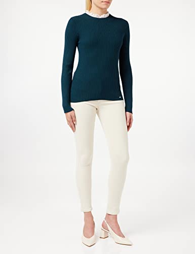 Pull manches longues col froncé Morgan en maille douce et extensible - 2