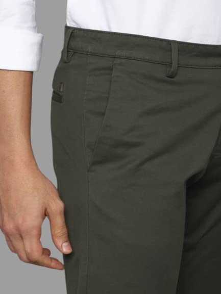 Image of VILLAIN Solid Mid-Rise Stretchable Men's Formal Trousers