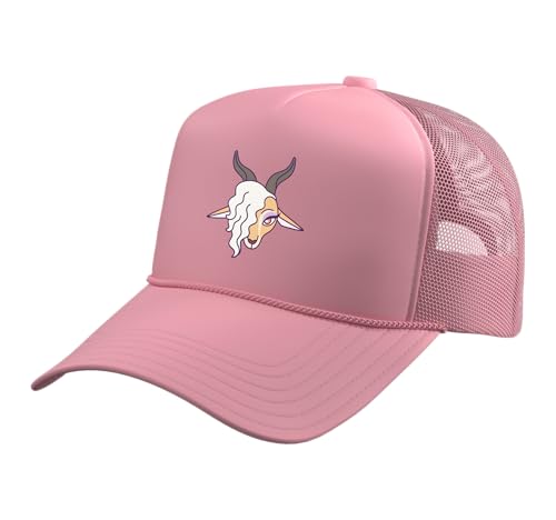 Disney Zootopia Gazelle Cute Kawaii Big Face Costume Trucker Hat with Adjustable Mesh Back, Pink