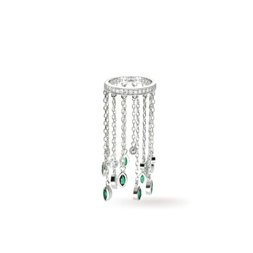 Generic Emerald Waterfall ring. engagement/anniversary rings. 925 silver.Diana Kate Middleton style (8)2