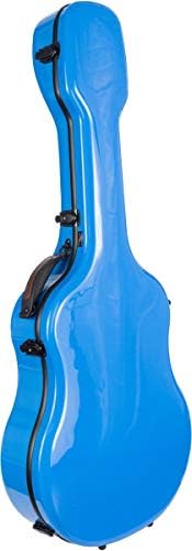 M-Case Geformter Gitarrenkoffer für akustische Gitarre 41” - 4/4 Fiberglass Ultra Light blau
