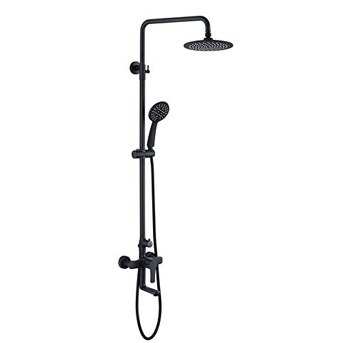 Pomme de douche peinture noire anticalcaire pour rénovation salle de bain et colonne de douche