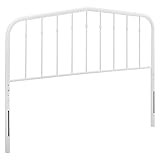 Modway Lennon Modern Farmhouse Metal Queen Headboard in White