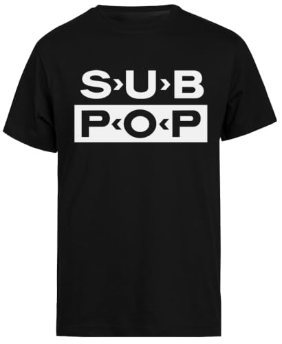 Sub Pop T-Shirt Oversize Unisexe Noir Baggy Tee