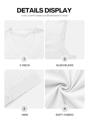 Image of VIISHOW Women's Sleeveless Sweater Vest Lightweight Soft Knit V Neck Button Down Cardigan Casual Layering Top