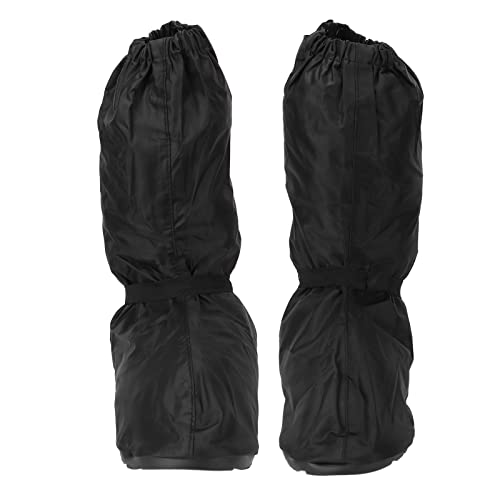 Cubrezapatos impermeables de tela Oxford, cubrezapatos reutilizables para hombre y mujer con banda elástica, suela antideslizante para senderismo, ciclismo y pesca en lluvia y nieve (L) miniatura 1