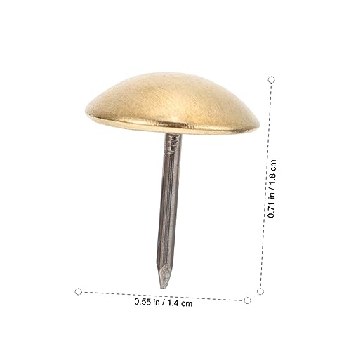 50 clavos redondos de cobre para muebles, 50 piezas, decoración interior miniatura 3