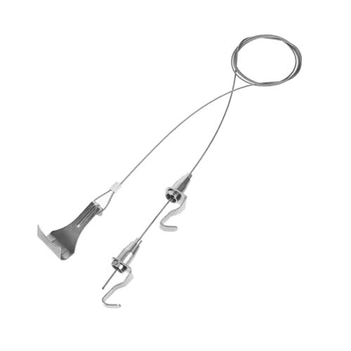 Angoily Kit de Colgado para Cuadros con Cable Metálico Resistente Sistema Ajustable con Ganchos y Cuerda de Acero de Metros para Exposiciones y Decoración de Paredes