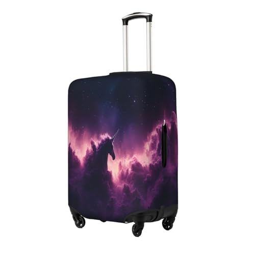 Angels in The Polar Night Durable Luggage Cover Suitcase Protector Anti-Scratch Luggage Cover Fits 18-32inch Luggage, Black, L2