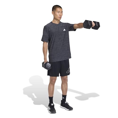 adidas Herren Workout Essentials Flex Shirt, Black Melange, L – Ansicht 2