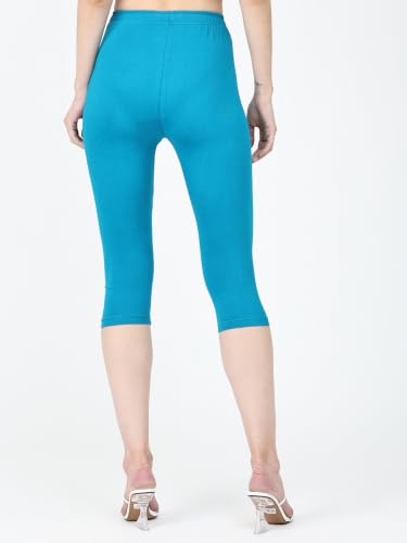 Image of Robinbosky Premium Stretchable Cotton Capri Legging for Women | Suitable for Formal wear & Casual wear | High-End Elastic Makes. The Leggings Squat Proof and Durable for Travel, Yoga, & Workout.
