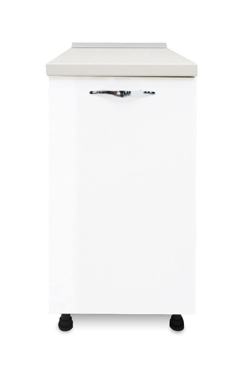 My Brand Germanvox Cucina Componibile, base, pensile, mobile lavello e incasso forno e piano cottura, colapiatti Bianco lucido (BASE 30 CM)