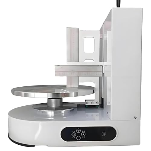 Esparcidor eléctrico ajustable para tartas y raspador Ed con tocadiscos, ideal para alisar crema en pasteles, postres y pasteles, fácil de usar para un acabado profesional