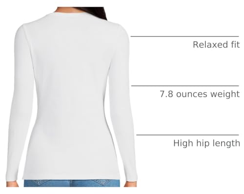 Image of Lands' End Women's Cotton Rib Knit T-Shirt