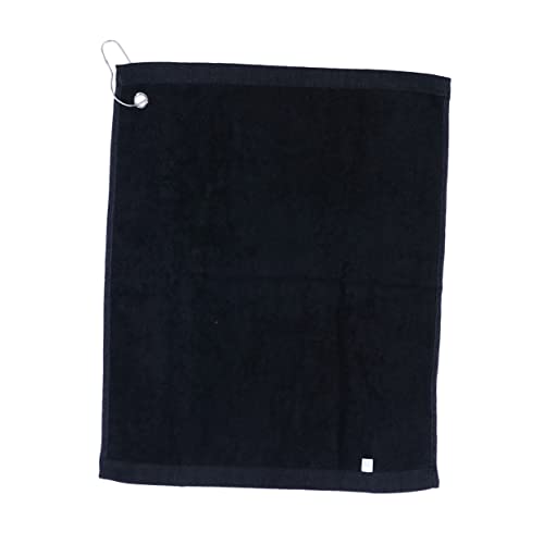 VICASKY Cotton Towel with Hook for Travel Beach Gym Camping Yoga Black Highly Absorbent Convenient Hanging Loop for Easy Drying for Outdoor Activities