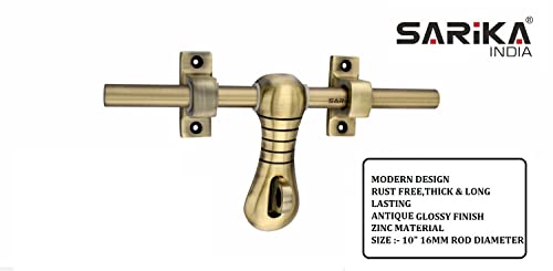 Image of 10 inch Zinc Aldrop | Fancy Aldrop for Door Fitting Kit, Door Accessories |Antique Glossy | Only for Single Door | Leher