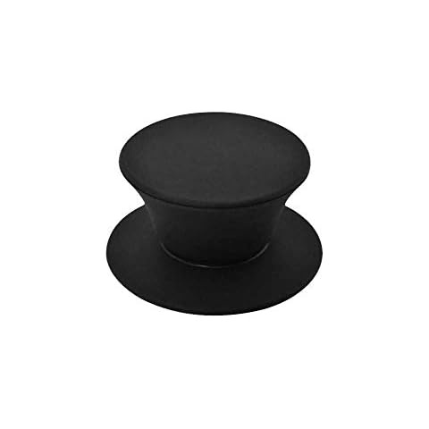 Universal Pot Lid Cover Knob Replacement, Anti-Heat Silicone Handle Knob, Cookwear Pot Lid Handle,Circular Handgrip with Screw Nut Black Cover