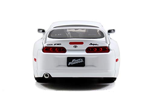 Jada 1/24 Scale Fast & Furious Brians Toyota Supra White Diecast Model 97375