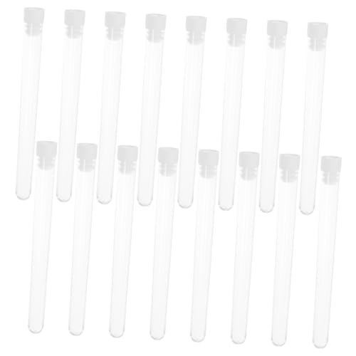 Unomor Test Tube Container 50pcs Plastic Storage Tubes Needle Holder for Sample Science Projects