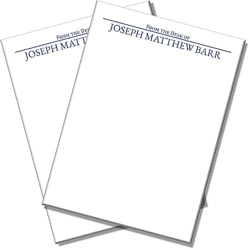 Personalized Custom Notepad Set of 2 From the Desk of