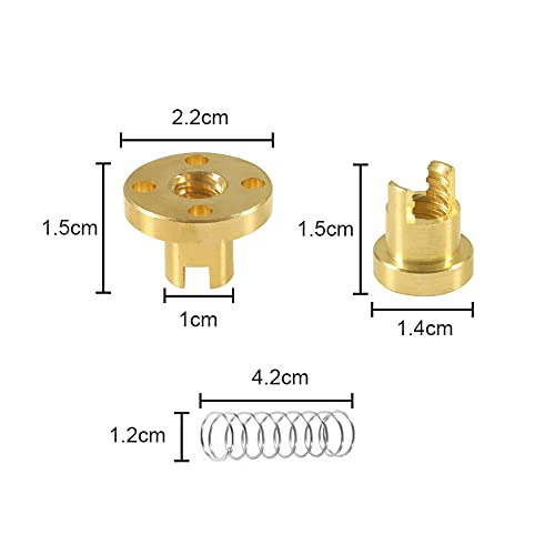 Lysee 3D Printer Parts & Accessories - 3D Printer Parts T8 Anti Backlash Spring Loaded Nut Elimination Gap Nut for 8mm Acme Threaded Rod Lead Screw CNC Nut - (Size: Lead 8mm)