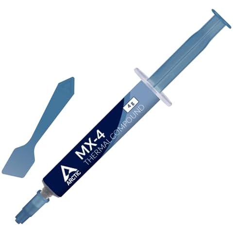 ARCTIC MX-4 (incl. Spatula, 4 g) - Premium Performance Thermal Paste for All Processors (CPU, GPU - PC), Very high Thermal Conductivity, Long Durability, Safe Application Cover