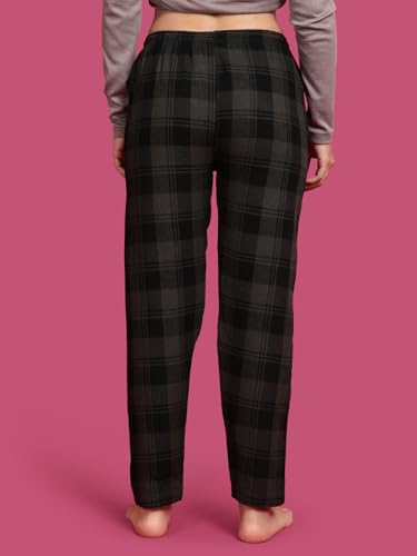 Image of KRYPTIC Women's 100% Pure Cotton Woven Pyjama | Mid Rise Relaxed Fit Full Length Nightwear Pant with Elasticated Drawstring Waistband & Side Pocket | Comfortable Lounge, Sleepwear & Casual Bottom Wear