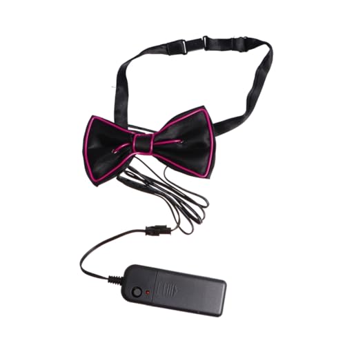 VALICLUD Purple Flashing LED Bow Tie Luminous Party Tie Decoration for Performance Costume Events and Dress Up Supplies Battery Not Included