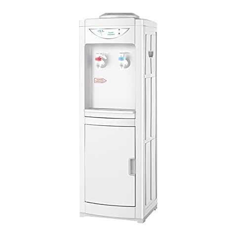 RICA-J Water Dispenser, 5 Gallon Top Loading Water Cooler, Plastic Water Cooler Dispenser with Child Safety Lock & Cabinet, White (RJVWD02AEWT) Cover