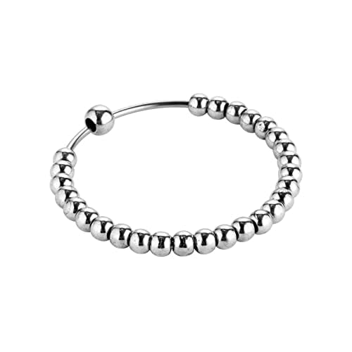 KRISHANA EXPORT STOREBeads Sikh Kada For Men & Women Silver - Spiritual Accessory for Everyday Wear (Pack of 1), 2.36 Inch