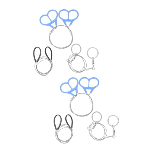 SUPVOX 2sets Stainless Steel Emergency Wire Saws Hand-pulled Wire Saws for Camping Hiking 3pcs*2