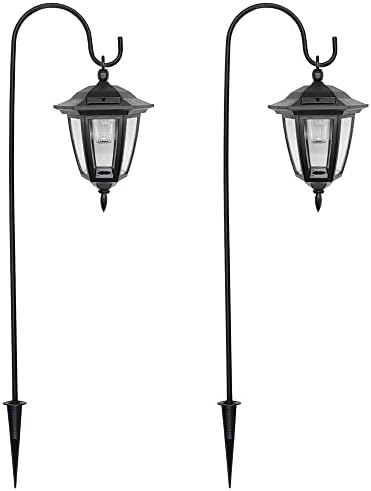 MAGGIFT 34 Inch Hanging Solar Lights Outdoor Waterproof Solar Garden Lights with 2 Shepherd Hooks Landscape Lighting for Lawn Patio Yard Pathway Driveway,2 Pack