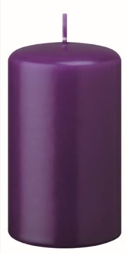 Set Di 4 Candele Rustiche A Colonna - Vinaccia 7x19 Cm - 95 Ore Di Combustione - Senza Fuliggine
