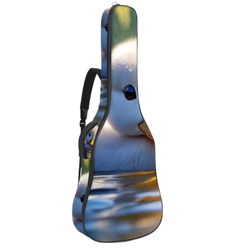 Sac pour guitare étanche motif canard multicolore avec pochette