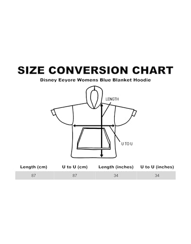 Disney Eeyore Womens Wearable Blanket Hoodie | Adults Blue Hooded Pullover with Donkey Character face | Ladies One Size Sherpa Lined Loungewear 3D Ears | Winnie The Pooh Friend Merchandise Gift - Image 2