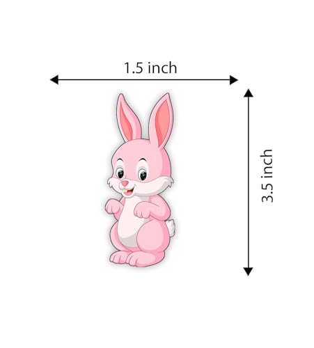 Image of Gift Me Bazar Wooden Rabbit Cartoon Fridge Magnet for Decoration | Fridge Magnets for Refrigerator & Almirah Decor | Home, Kitchen and Office Decoration Multicolor (Design 4)