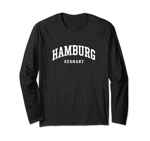Hamburg Germany - College Style Vacation Souvenir Fan Long Sleeve T-Shirt