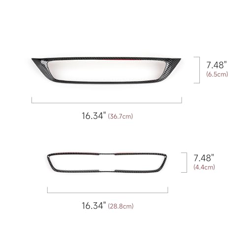 Image of Car Center Air Vent Outlet Panel Decals for Honda CR-V 2017 2018 2019 2020 2021 2022 Accessories CRV ABS Carbon Fiber Stickers