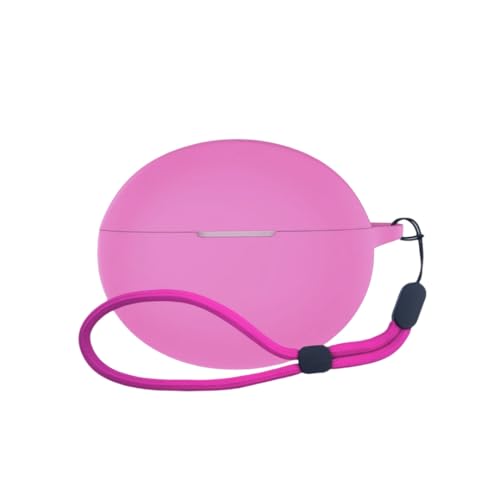 Image of WELCROS Soft Silicone Protective Case Cover for OnePlus Buds 4 (Lanyard Pink)