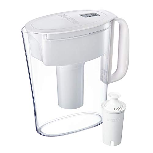 Brita Water Pitcher with 1 Filter, BPA Free, 5 Cup, White