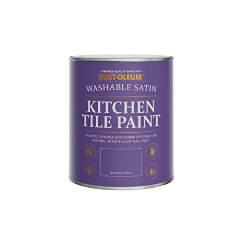 Rust-Oleum Green water resistant Kitchen Tile Paint in Satin Finish - Bramwell 750ml