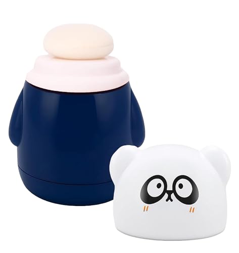 Image of Baby Skin Care Powder Talcum Puff Case Cum Container Box Reusable Refillable for Baby Body And Face Grooming BPA Free (DESIGN 7)