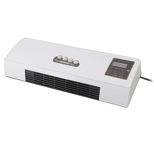 1800 W Wandmontage Naturwind und Heizung PTC-Heizung mit Fernbedienung Timer für Schlafzimmer Badezimmer 220 V Englische Version Klimaanlage Elektrisch (EU-Stecker)
