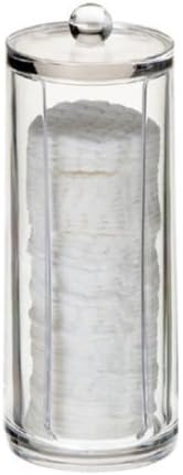 Transmen(TM) Cylinder Acrylic Cotton Pad Dispenser
