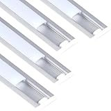 ✔ 【Perfil para instalación empotrada】 El perfil es ideal para realizar un montaje de la tira LED empotrado en ranuras, muebles, expositores, armarios, paneles…