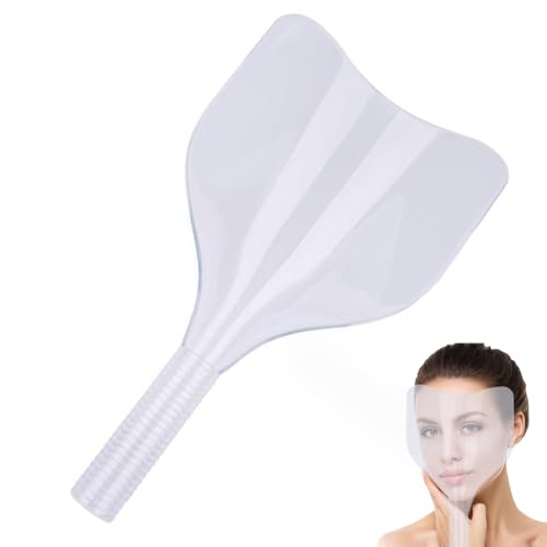 Makeup Face Shield, Hairspray Protection Cover with Handle, Salon and Barber Face Guard for Hair Styling, Sturdy Build with Clear Design, Beauty Tool for Haircuts, Coloring, and Styling