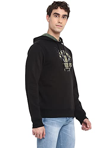 Image of Deniklo Mens Polyester Hooded Neck Sweatshirt