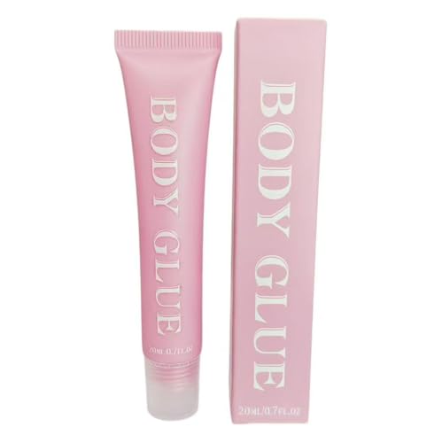 Body Adhesive Glue Skin Safe Liquid Fashion Adhesive for Clothes All-Day Hold Sweat Proof Body Glue for Dancers Low-Cut Outfits Wigs and Daily Wear 20ml